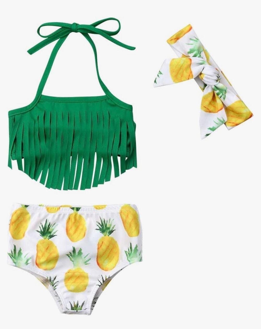 Baby Girl Pineapple Bikini Swimsuit Set Size 12-18 Months